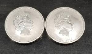 1 TROY OZ .999 FINE SILVER (2) � OZ 2013 WAR IN THE PACIFIC ROUNDS