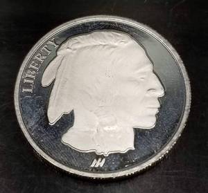 1 TROY OZ .999 FINE SILVER INDIAN BUFFALO