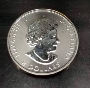 2016 $8 CANADA 1.25 TROY OZ .999 FINE SILVER BISON ROUND