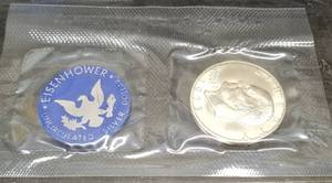 1973-S US EISENHOWER 40% SILVER DOLLAR IN ORIGINAL PACKAGING