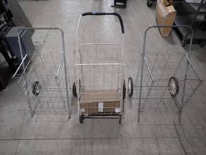 3 folding basket carts, good condition