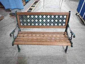 Metal and wood bench in great shape, slightly heavy