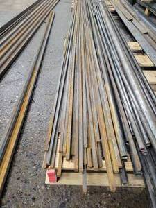 lot 104 image: Large Lot 350 Feet of 12 Solid Square Mild Steel Bar  - See Description for Details