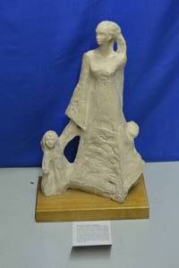 lot 72 image: 1978 Austin Productions To Mother with Love Claude LeClerc Sculpture 16 tall