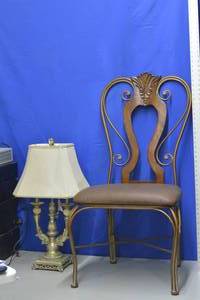 lot 78 image: Chair and Lamp
