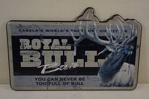 Cabelas Royal Bull Bar Sign