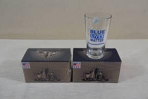 2 Blue Lives Matter 16 Oz Pint Glasses