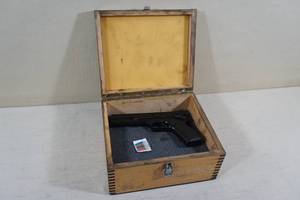 Vintage Marksman Repeater BB Gun Pistol in Wood Box