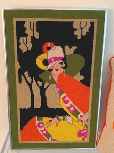 lot 27 image: Two Fun Needlepoint Decorative Items