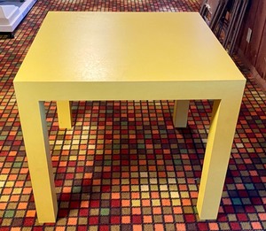 lot 3 image: Yellow Contemporary Table