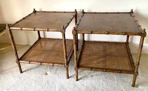 lot 13 image: Pair of Vintage SideAccent Tables by Baker