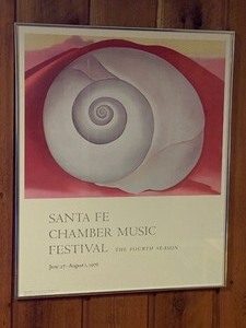 lot 39 image: Vintage Poster Sante Fe Chamber Music Festival - Georgia OKeefe Print