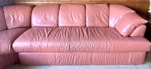 lot 37 image: Vintage Leather Sectional