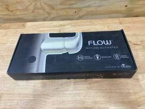 lot 23 image: FLOW Motion Activated Single-Handle Pull-Down Sprayer Kitchen Faucet in Brushed Nickel (missing control unit)