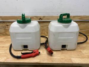 lot 80 image: MILWAUKEE Lot of 2- 4 Gal. Switch Tank Pesticide Sprayer Tank Assembly