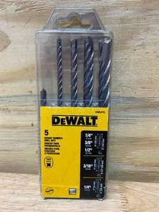 lot 26 image: DEWALT Rock Carbide SDS Hammer Bit Set (5-Piece)