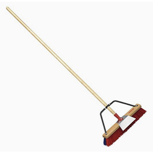 lot 20 image: CORONA Landscape Cleanup Broom 18 Head 3-Bristle Wood Handle