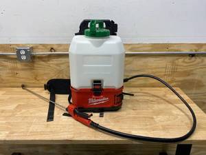 lot 7 image: MILWAUKEE M18 18-Volt 4 Gal. Lithium-Ion Cordless Switch Tank Backpack Pesticide Sprayer (Tool Only)