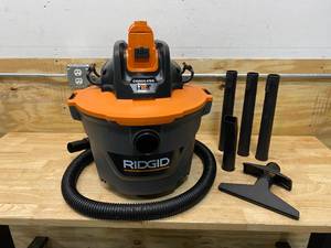 lot 103 image: RIDGID 9 Gal. 18-Volt Cordless NXT WetDry Shop Vacuum (Tool Only) with Filter Hose and Accessories