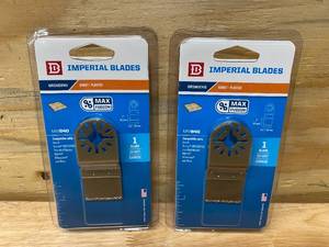lot 119 image: IMPERIAL BLADES Lot of 2- MM640 1-14-Inch Flush Cut Carbide Universal Oscillating Blade Fits Fein, Rockwell, Bosch, Milwaukee and Makita