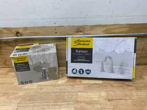 lot 125 image: AMERICAN STANDARD Rumson 8 in. Widespread 2-Handle Bathroom Faucet with Rumson Single-Handle 1-Spray Tub and Shower Faucet with 1.8 GPM-Valve Included- both in Brushed Nickel