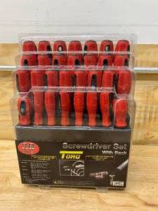 lot 130 image: TORQ 30 Piece Screwdriver Set with Rack