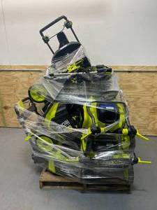 lot 138 image: RYOBI- Pallet of 40V Snow Blowers (for parts or repair)
