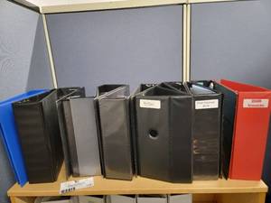12 Black, Blue & Red Binders (4 & 5)