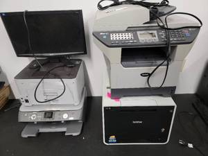 Tech Lot III - 4 Large Printers and Working Monitor