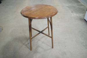 24.5 Round Wood Table with Unique ...