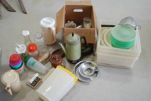 Vintage Tupperware, Percolator, and...