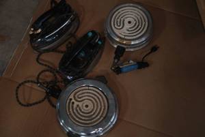 Vintage Irons, & Hot Plates See Ph...