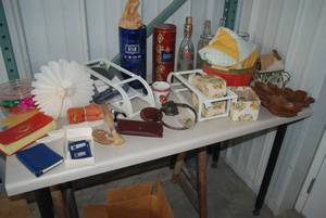 Lot of vintage bottles and jars dra...