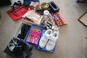 Lot of new shoes with boxes. Also v...