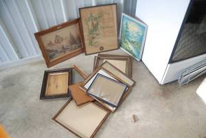 Lot of artwork and picture frames...