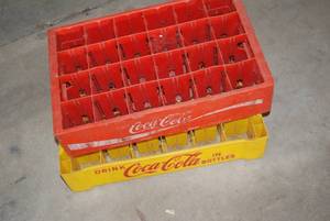 2 Coca Cola bottle trays...