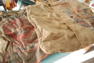 2 Burlap gunny sacks...
