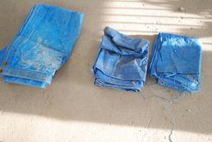 Lot of tarps...