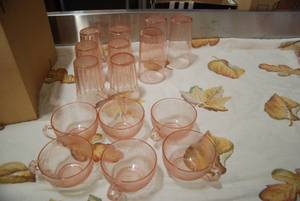 Vintage pink glassware...