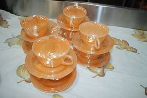 8pc. Fire King Tea and Saucers set...