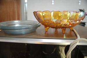 (3) Vintage Fire King Pie Dishes, a...