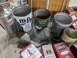 Vintage Containers, Tank, Funnels, ...