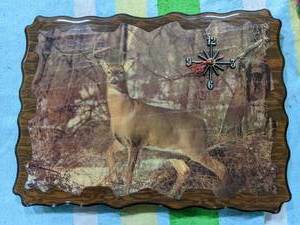 Vintage Deer Decal Clock See Photo...