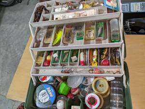 Plano Vintage Tackle box Full of Ta...