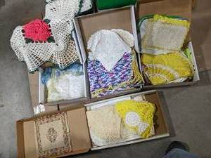 (4) Boxes of Doilies, and Craft Mat...