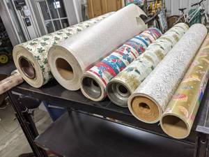 Large Lot of Christmas Wrapping Pap...