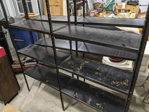 (2) Metal Shelving Sections 5 X 11...