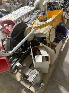 Ladder, Chop Saw, Vice, Heaters, Fans, Striping Machine