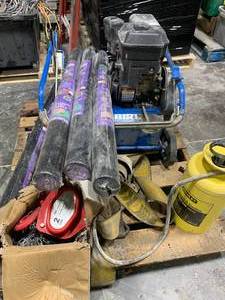 Landscape Fabric, Sprayer, Bluebird Power Rake