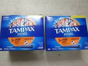 2 boxes of tampax pearl super plus ...